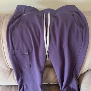 Purple petite figs joggers size large